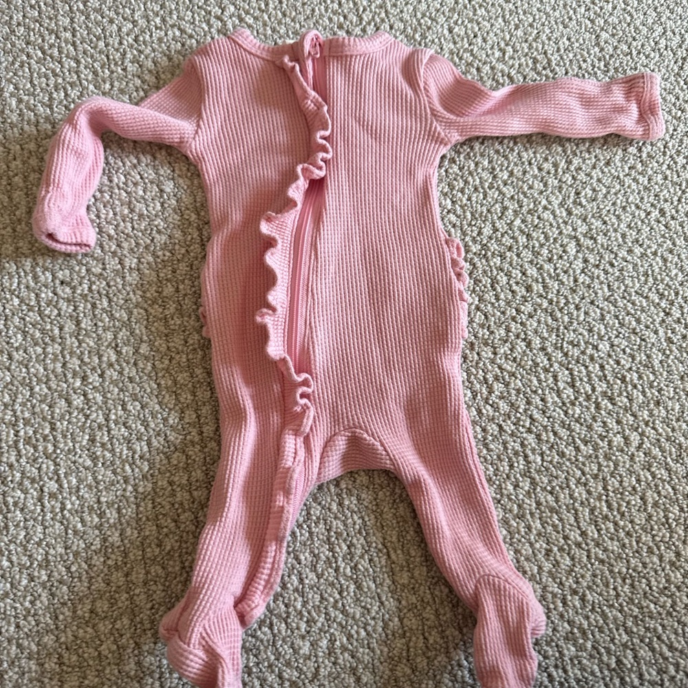 Pink Ruffled Kids One Piece